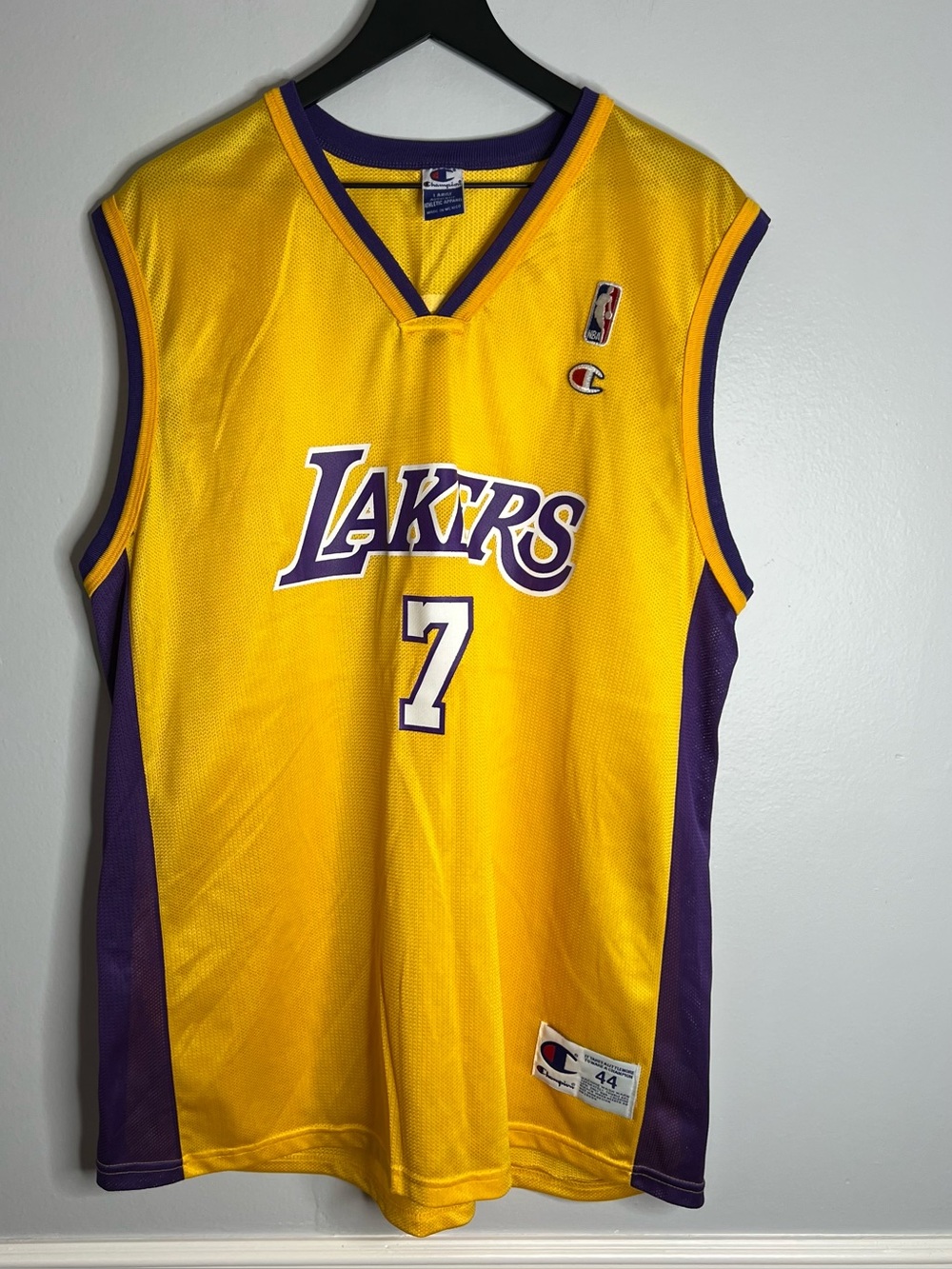 Los Angeles Lakers Isaiah Rider Jersey Mens 44 Large Champion NBA Basketball